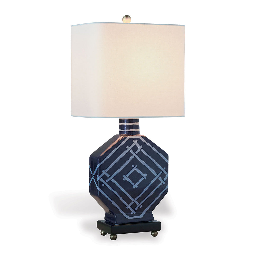 Bamboozled Lamp, Indigo Blue