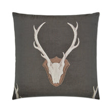 Woodland Buck Pillow, Gray