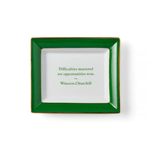 Gump's Winston Churchill Repartee Tray, Green