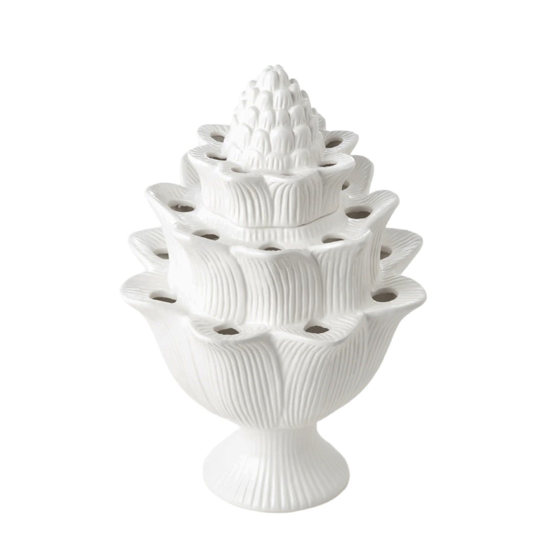 White Tulipiere Vase