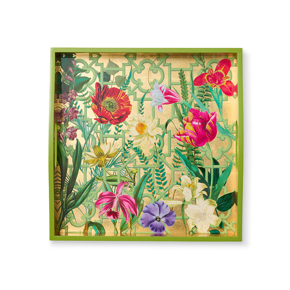 Caspari Spring Garden Lacquer Tray