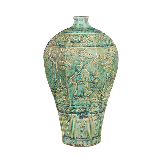 Speckled Green Vase