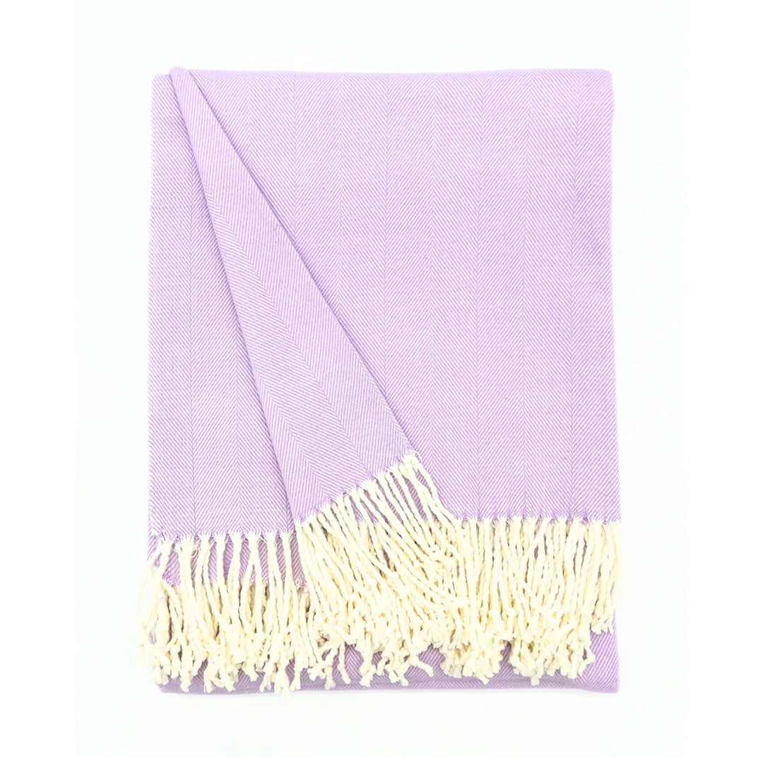 Charleston Herringbone Throw, Wisteria