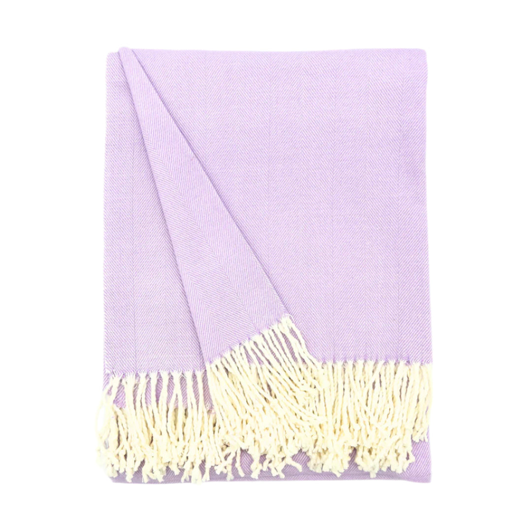 Charleston Herringbone Throw, Wisteria