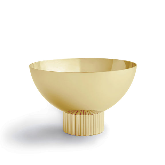 Anna New York Striations Nut Bowl, Gold