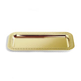 Striations Rectangular Serving Tray, Gold