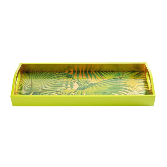 Caspari Palm Fronds Lacquer Bar Tray