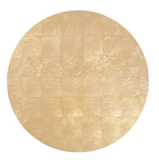 Caspari Gold-Leaf Hard Placemats, Set of 4