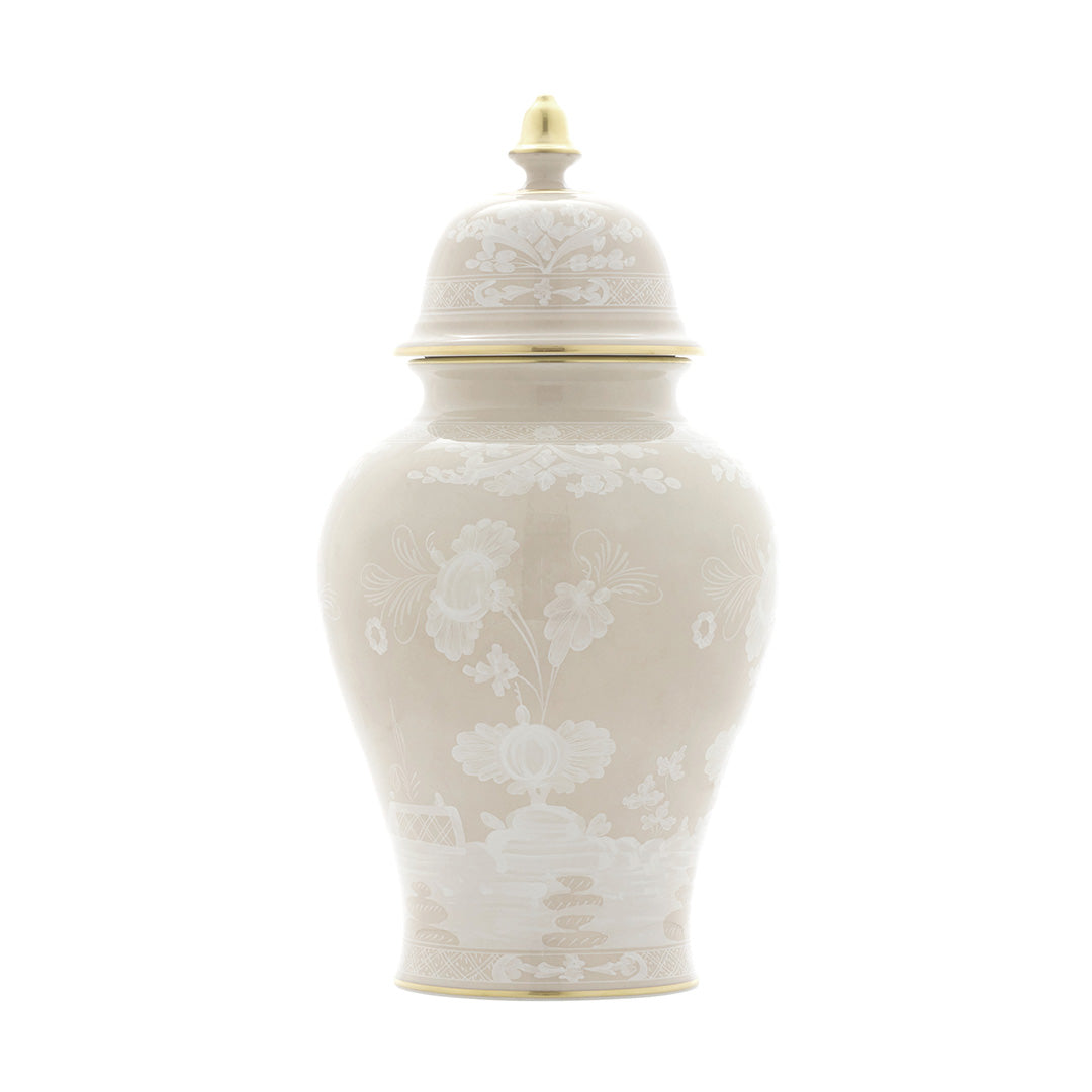 Ginori 1735 Oriente Italiano Potiche Vase, Meringa