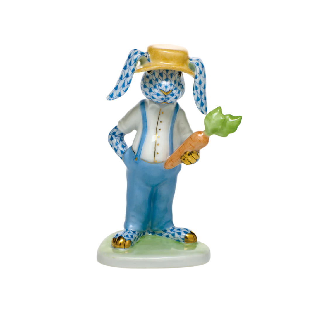 Herend Farmer Bunny, Blue