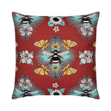 Elaine Smith Tropical Bee Indoor/Outdoor Pillow, Square