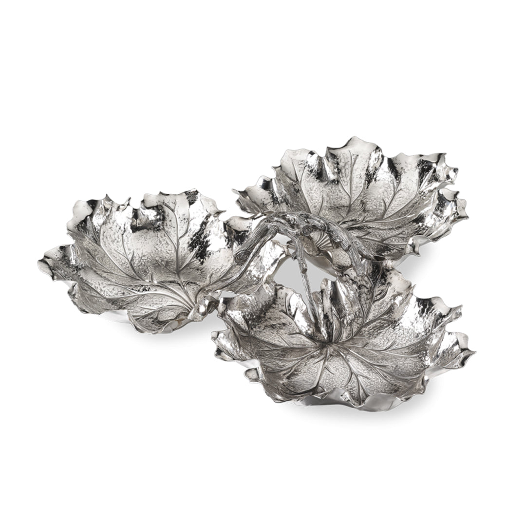 3 Geranium Leaves Dish