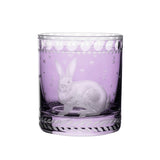 Staro Barnyard Rabbit Double Old-Fashioned Glass, Lilac