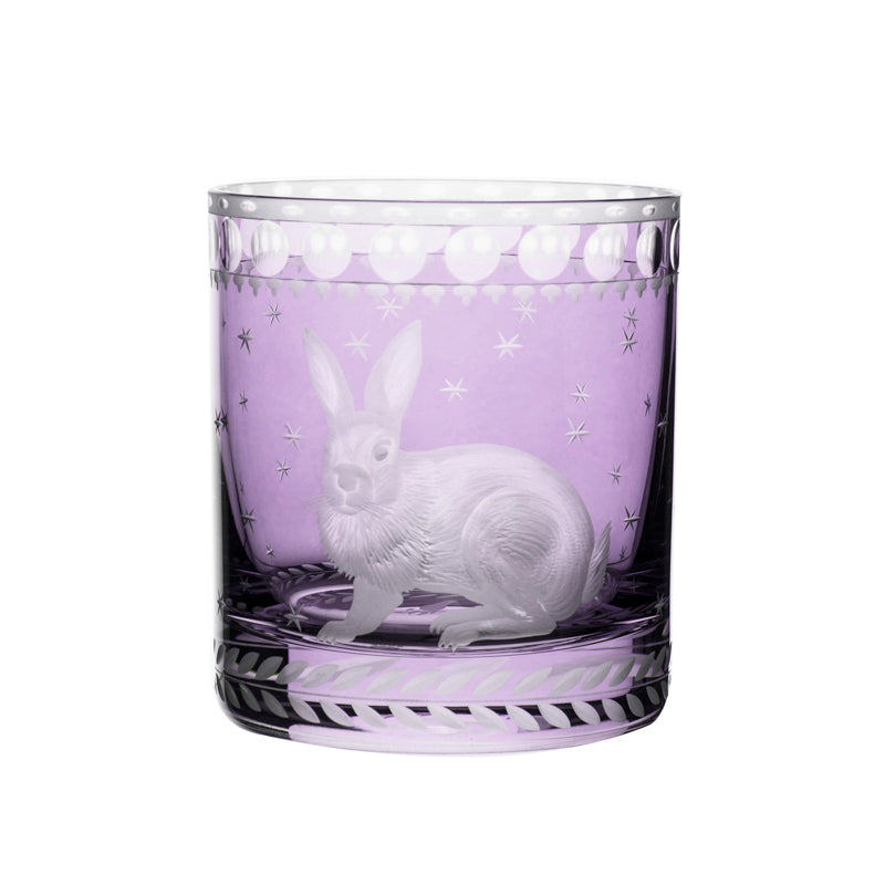 Artel Staro Barnyard Rabbit Double Old-Fashioned Glass, Lilac