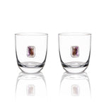 Anna New York Elevo Double Old-Fashioned Glasses with Amethyst, Set of 2