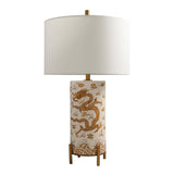 Imperial Dragon Lamp, Cream