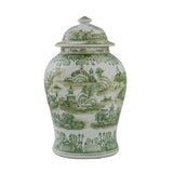 Green Willow Ginger Jar