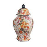 Tobacco Leaf Hexagonal Ginger Jar