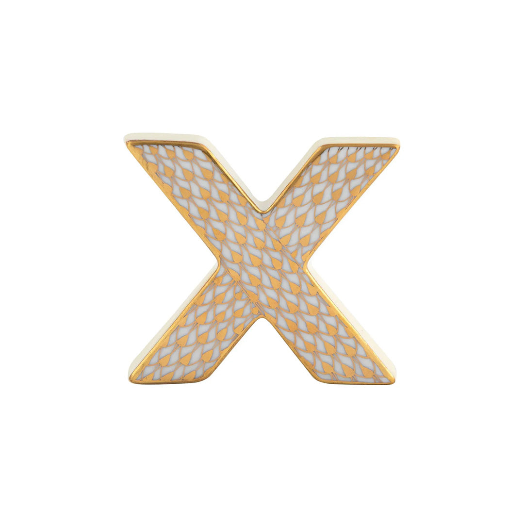 Herend Letter X, Gold