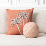 Paradise Indoor/Outdoor Pillow, Coral Square