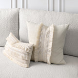 Column Indoor/Outdoor Pillow, Cream Square