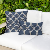 Rope Indoor/Outdoor Pillow, Indigo Square