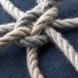 Rope Indoor/Outdoor Pillow, Indigo Square