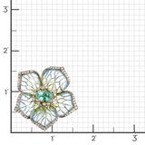 Plique-à-Jour Tourmaline Floral Earrings