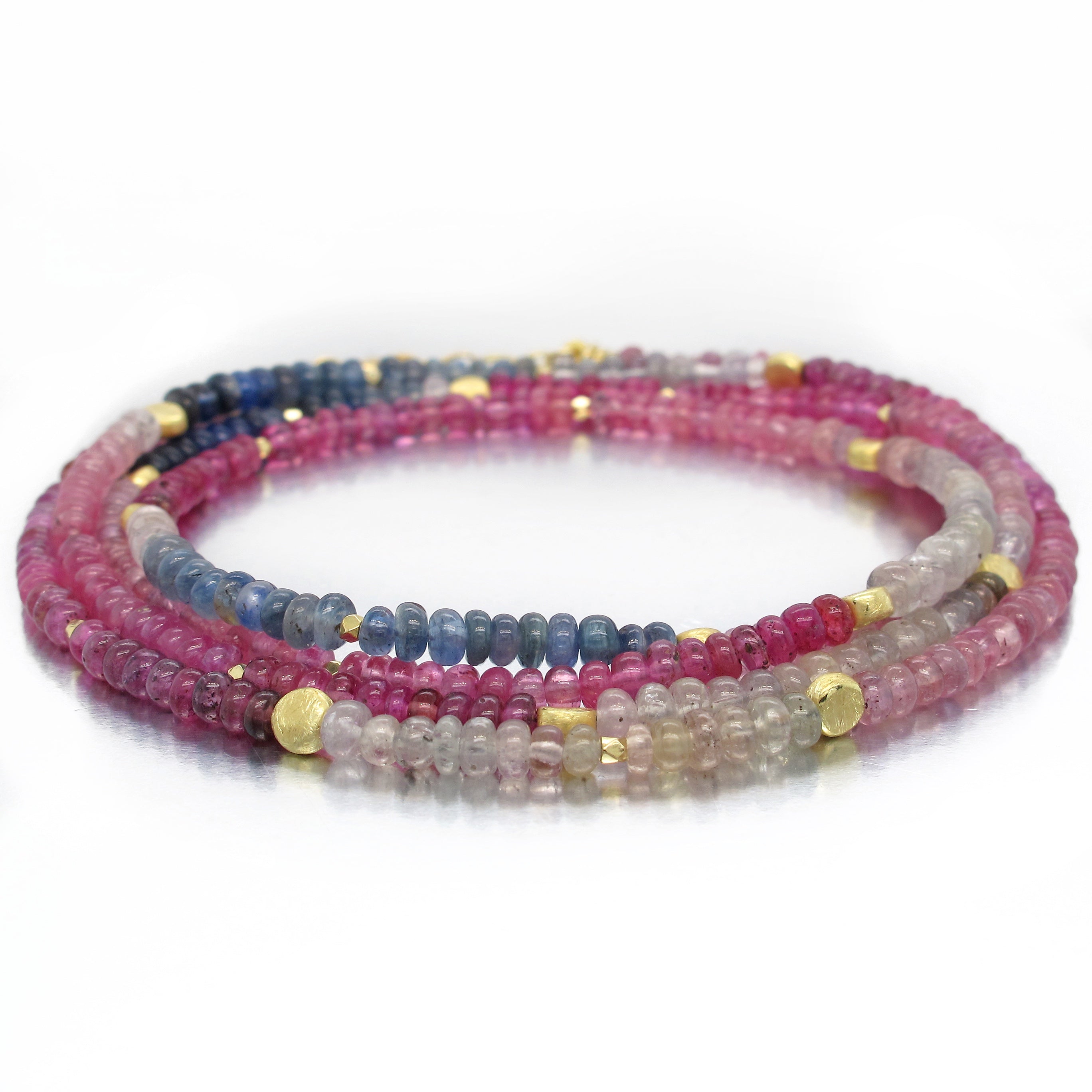 Barbara Heinrich Multi-Color Ombre Sapphire Wrap Bracelet