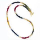 Multi-Color Sapphire Rondelle Necklace