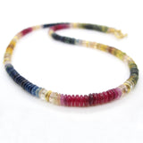 Multi-Color Sapphire Rondelle Necklace