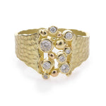 Barbara Heinrich Diamond Carved Glacier Crevasse Ring