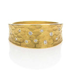 Barbara Heinrich Scattered Diamond Carved Glacier Ring
