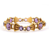 Estate Art Nouveau Amethyst Link Bracelet