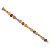 Art Nouveau Amethyst Link Bracelet