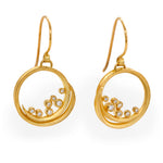 Barbara Heinrich Swirl Diamond Cluster Drop Earrings