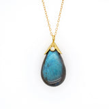 Labradorite Cabochon Pendant Necklace