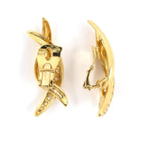 Tiffany Diamond & Gold 'X' Ribbon Earrings