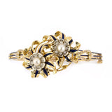 Diamond, Pearl & Enamel Bangle Bracelet