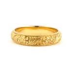 Estate Carved Gold Wedding Band