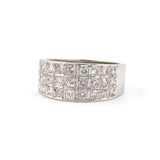 3-Row Diamond Wedding Band