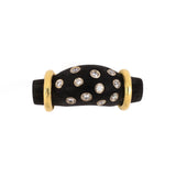 Curved Wood & Diamond Twist Ring