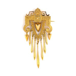 Estate Victorian Etruscan Revival Drop Pin