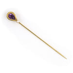 Estate Victorian Amethyst & Pearl Stick Pin