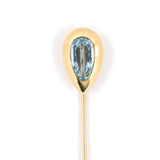 Pear-Shaped Aquamarine Stick Pin