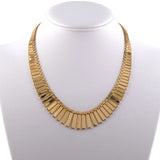 Tapered Gold Bib Necklace
