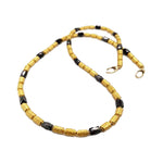 Barbara Heinrich Black Diamond & Gold Cylinder Bead Necklace