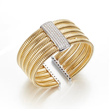 Zydo Five-Row Gold & Diamond Bracelet