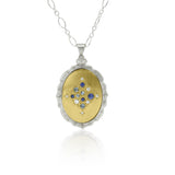 Adel Chefridi Oval Multi-Gemstone Scallop-Edge Pendant Necklace