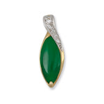Estate Estate Green Jade Marquis & Diamond Pendant